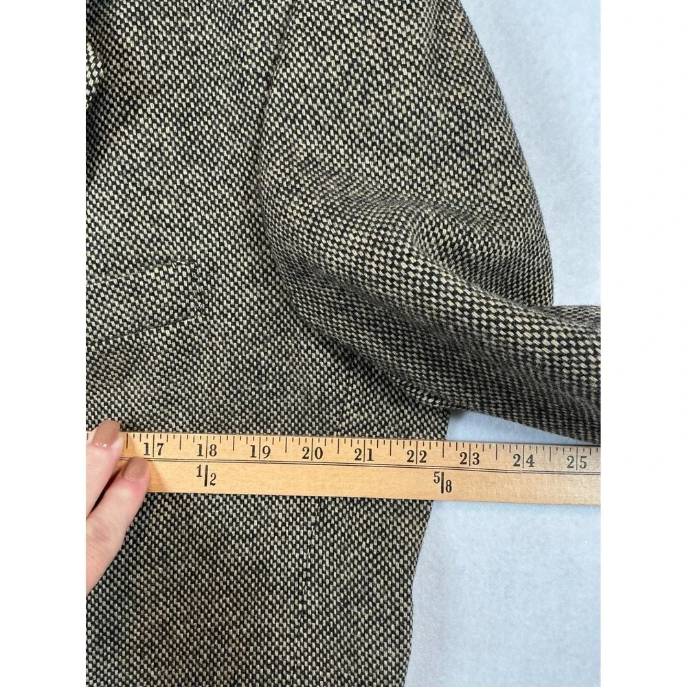 Bill Blass Menswear‎ Lord & Taylor Blazer Tan Black Micro Check Sport Coat Mens